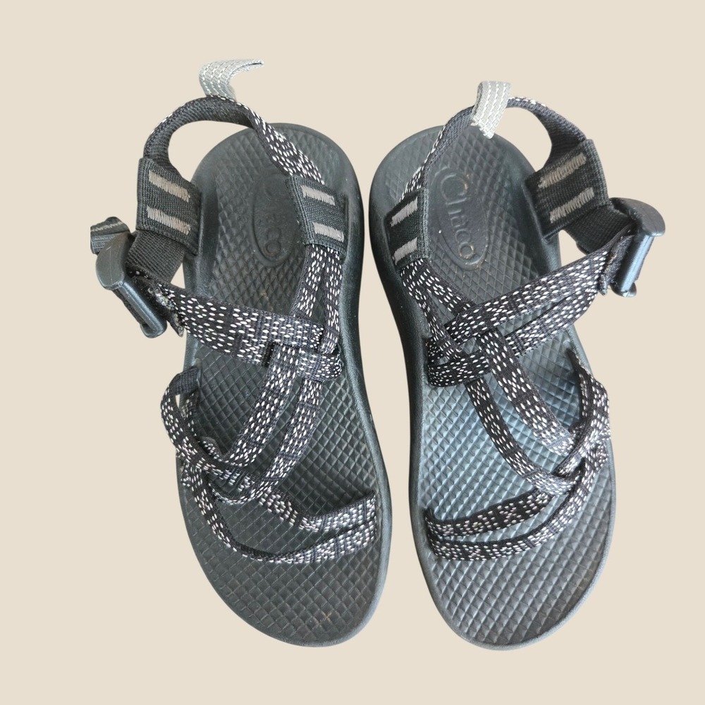 Chaco Kids Z1 Ecotread Black White Pattern Sport Sandals Size 13